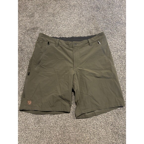 Fjall Raven Abisko Trail Stretch Shorts Mens Size 40 Khaki Outdoor Hiking - Picture 1 of 8